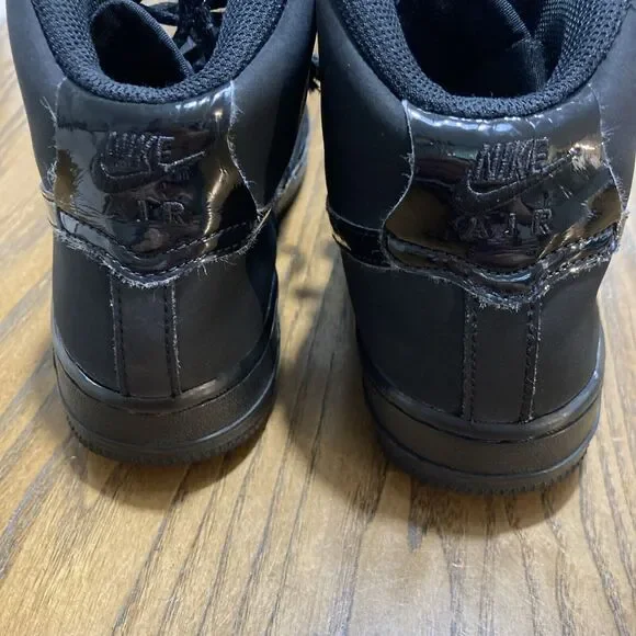 NIKE Air Force 1 One Triple Black Blackout 653998-001 Youth size 4.5